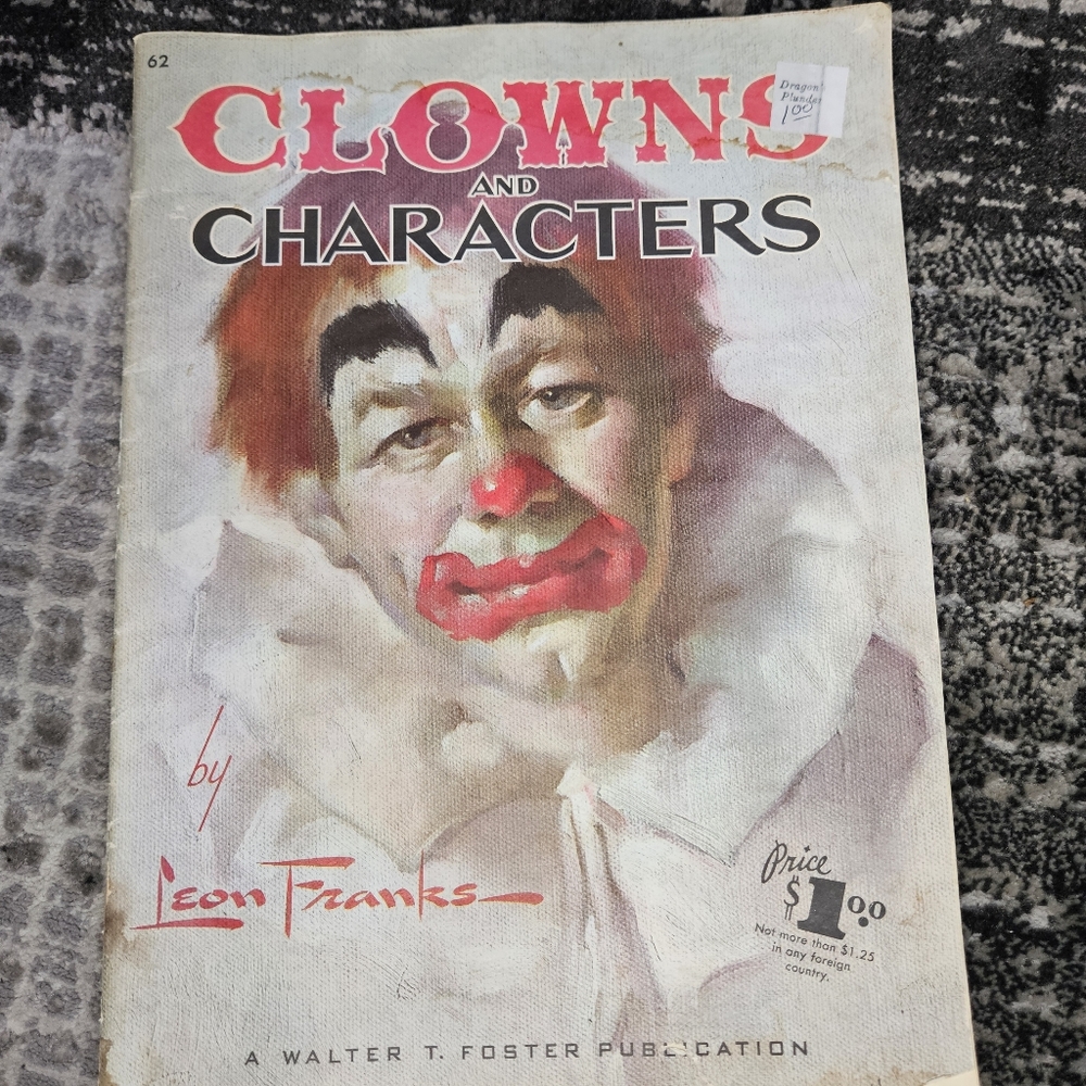 Clowns And Characters Walter Foster #62 Softcover 30 Pages Vintage How-To-Draw